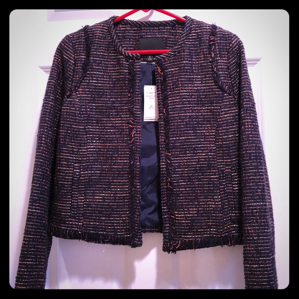 Banana Republic Multicolored Tweed Jacket. 8P